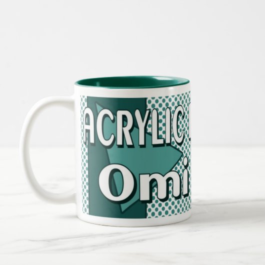 Omi, einfarbige Logo-Tasse Zweifarbige Tasse (Links)