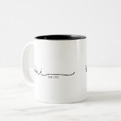 Omi etabliert | Oma-Geschenk Zwei-Tonen-Kaffee-Tas Zweifarbige Tasse (Vorderseite Links)