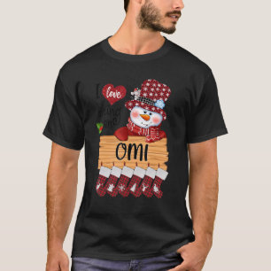 Omi Snowman I Liebe ist ein Omi Weihnachts-Funny T-Shirt