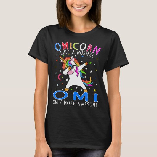 omicorn wie ein omi nur Phantastisches Dabbing Uni T-Shirt (Vorderseite)