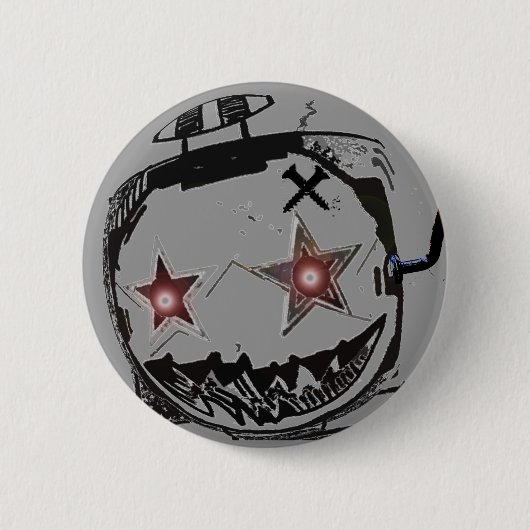 OMIICRONN 7 ROBOTER Pinback Button (Vorderseite)