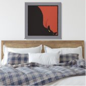 Ominous black cat leinwanddruck (Insitu (Schlafzimmer))
