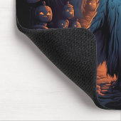 Ominous Owl on Halloween Night Graphic Halloween Mousepad (Ecke)