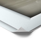 Ominous White Tree Blossoms Imitate Window Illusio Poster (Ecke)