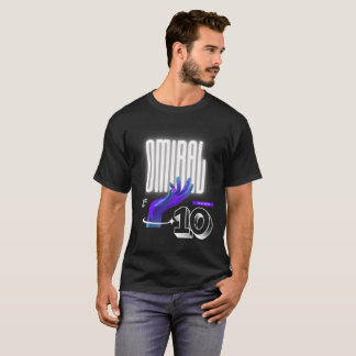 OMIRAL Futuristic Hand Neon Logo Design T-Shirt