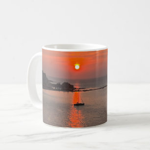 Omis Croatia Sunset Orange Sky Kaffeetasse