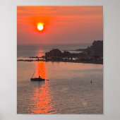 Omis Croatia Sunset Orange Sky Poster (Vorne)