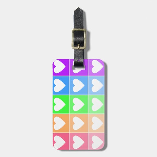 Ommbre Hearts Gepäckanhänger (Vorderseite vertikal)
