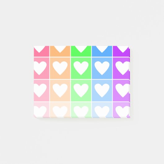 Ommbre Hearts Post-it Klebezettel (Vorderseite)