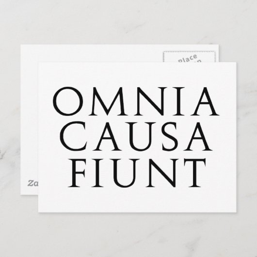 Omnia Causa Fiunt Postkarte (Vorne/Hinten)