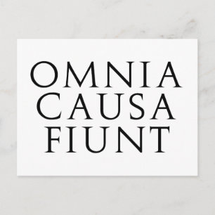Omnia Causa Fiunt Postkarte