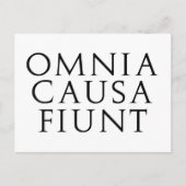 Omnia Causa Fiunt Postkarte (Vorderseite)