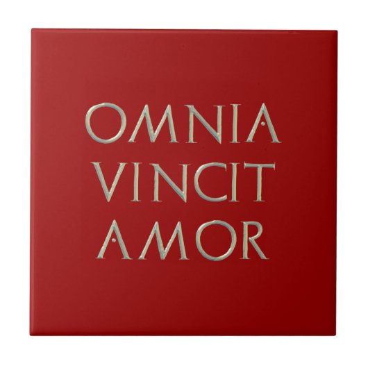 Omnia Vincit Amor Fliese (Vorderseite)