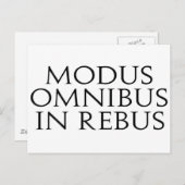 Omnibus-Modus in Rebus Postkarte (Vorne/Hinten)