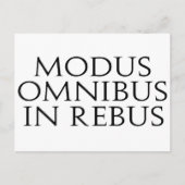 Omnibus-Modus in Rebus Postkarte (Vorderseite)