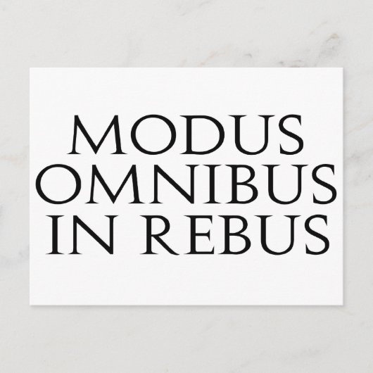 Omnibus-Modus in Rebus Postkarte (Vorderseite)