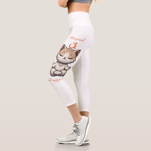 OmniGegenwart Cat Yoga Capri Leggings (Links)