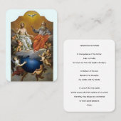 Omnipotena Patris Holy Trinity Prayer Card Visitenkarte (Vorne/Hinten)