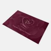 Omnipotent 2 (Cranberry) Liebe Letter Design Fußmatte (Schrägansicht)