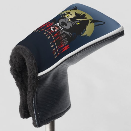 Omnis vir Lupus | Golf Putter Cover Golf Headcover (3/4 Vorderseite)