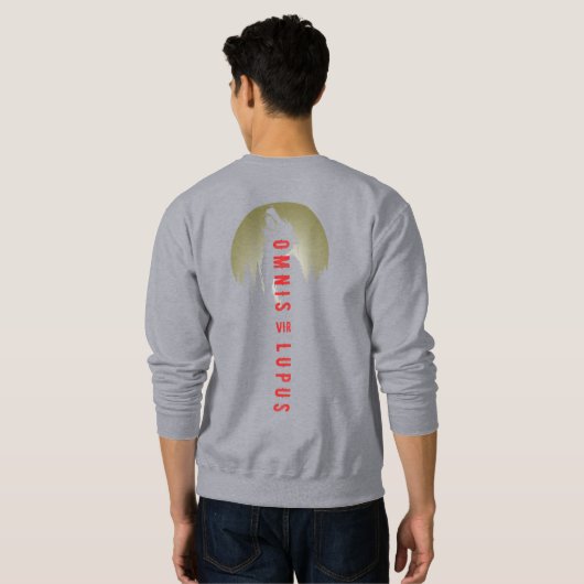 Omnis vir Lupus | Men Sweatshirt (Schwarz voll)