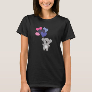 Omnisexual Flag Balloon Hearts Pride Lgbtq Koala T-Shirt