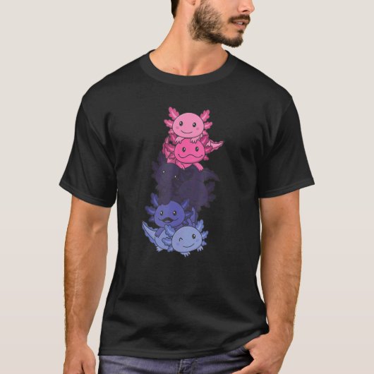 Omnisexual GeschlechtsFluid Pride Lgbtq Axolotl T-Shirt (Vorderseite)