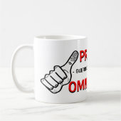 Omnivore-Slogan Kaffeetasse (Links)
