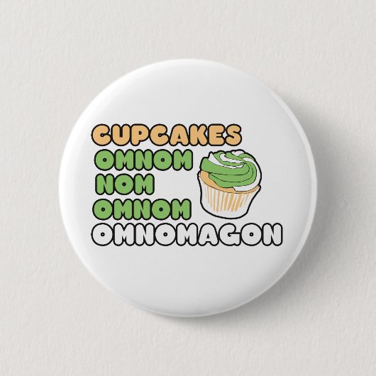 OMNOM Cupcakes Button (Vorderseite)
