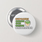 OMNOM Cupcakes Button (Vorne & Hinten)