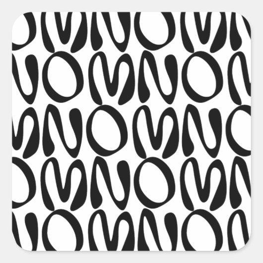 OMNOMNOM 1 QUADRATISCHER AUFKLEBER (Vorderseite)