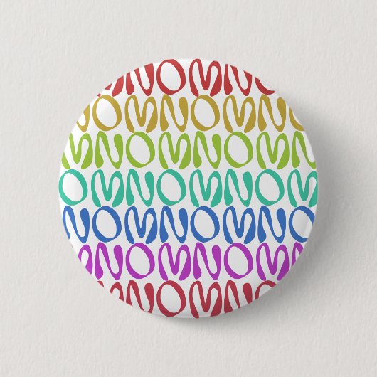 OMNOMNOMNOM 3 Regenbogen 1 Button (Vorderseite)