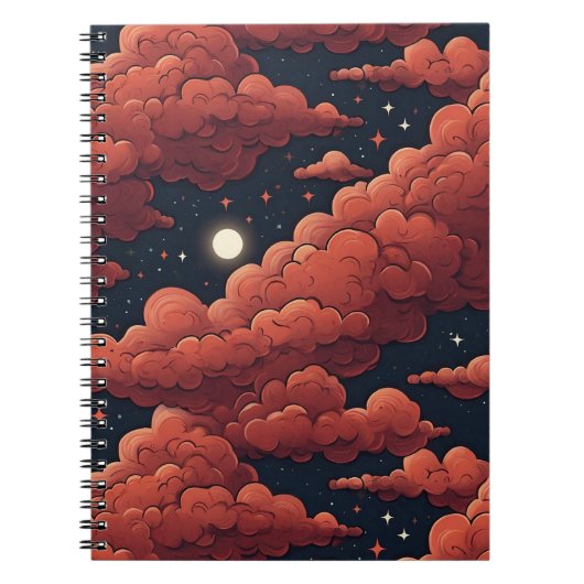Omorfi Morphi - Notebook - Starry Lullaby - Nacht Notizblock (Vorderseite)