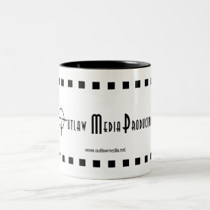 OMP schwarzes Logo Zweifarbige Tasse