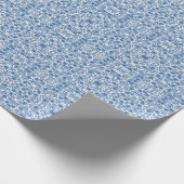 Omphaloden Blaufloral Geschenkpapier (Ecke)