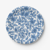 Omphaloden Blaufloral Pappteller (Vorderseite)