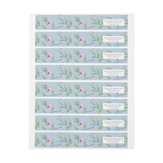 Omphalodes Blue Address Label (Bogen)