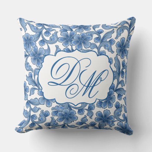 Omphalodes Blue & Skydiver Blue Wedding Keepsake Kissen (Vorderseite)