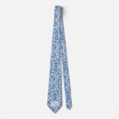 Omphalodes Blue & Skydiver Blue Wedding Keepsake Krawatte (Vorderseite)