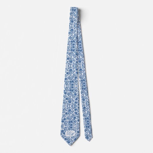 Omphalodes Blue & Skydiver Blue Wedding Keepsake Krawatte (Vorderseite)