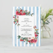 Omphalodes Blue Wedding Einladung (Stehend Vorderseite)