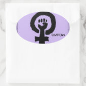 OMPOW-Aufkleber Ovaler Aufkleber (Tasche)