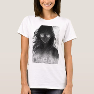 Omrani Dark Neon Anime Girl - futuristisches Glühe T-Shirt
