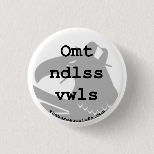 Omt Ndlss Vwls 1,25" Knopf Button (Vorderseite)
