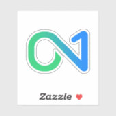 ON1 Blue Green Logo-Aufkleber Aufkleber (Blatt)