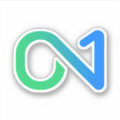 ON1 Blue Green Logo-Aufkleber Aufkleber (Vorderseite)