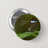 "On a Clear Day" Glasflügel-Butterfly-Design Button (Vorne & Hinten)