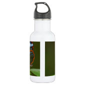 "On a Clear Day" Glaswing Butterfly Design Edelstahlflasche (Rückseite)