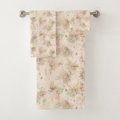 on a flower field girl butterfly in a wreath bath badhandtuch set (Insitu)