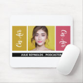 On Air - Podcaster-Foto - Retro-Podcast Mousepad (Mit Mouse)
